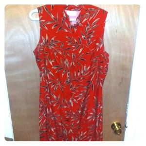 Lord & Taylor sleeveless red dress